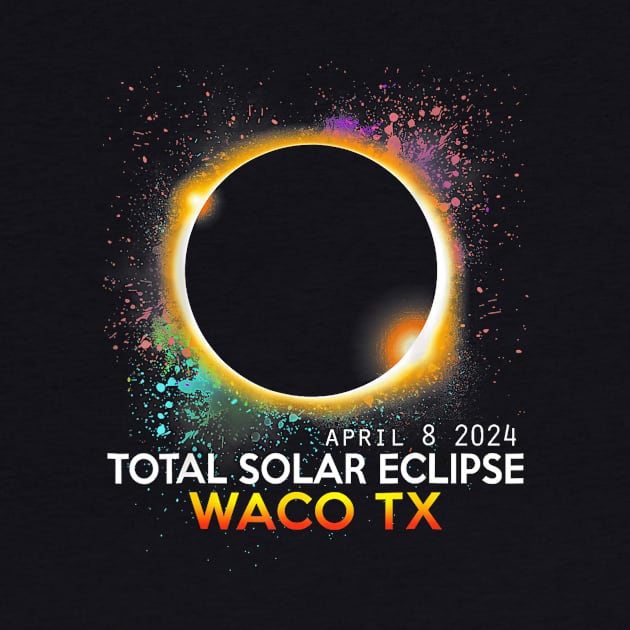 Waco Texas Totality Total Solar Eclipse April 8 2024 by Diana-Arts-C